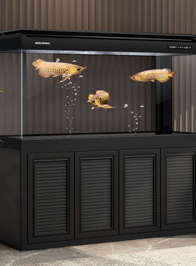 闽江大型鱼缸超白玻璃水族箱专业级底过滤生态免换水家用客厅鱼缸