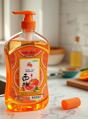 新款西柚洗洁精家用洗碗去油果蔬净吸油小苏打手去污清洗液不伤手