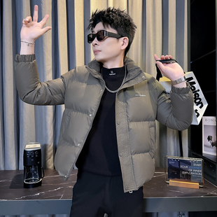 XS155小码男装加厚棉衣男冬季保暖立领修身短款棉服S号矮个子外套