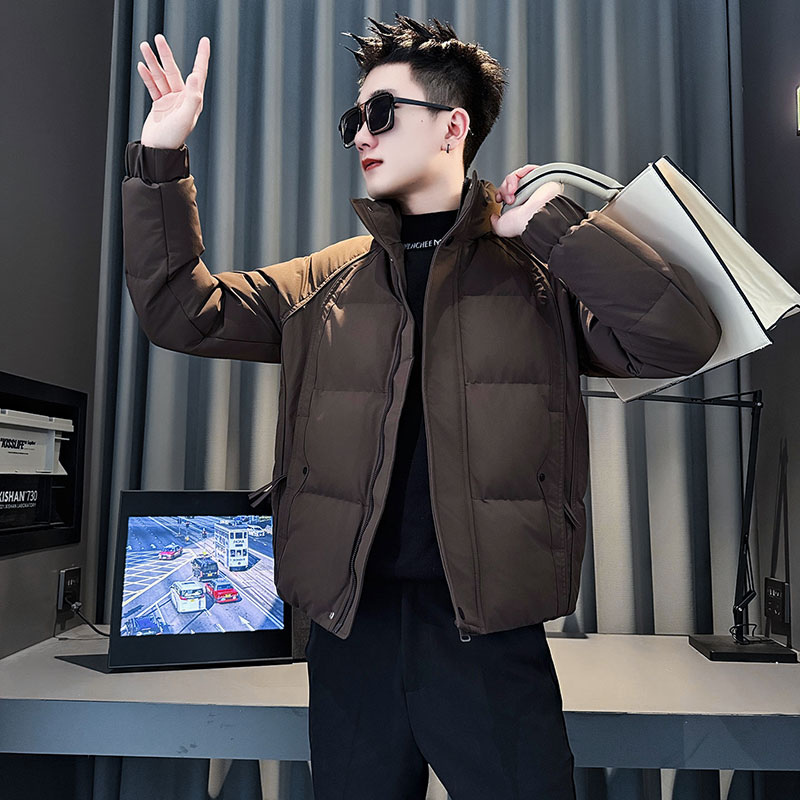 小个子男士立领棉衣男冬季加厚保暖短款外套S号XS155小码棉服袄子