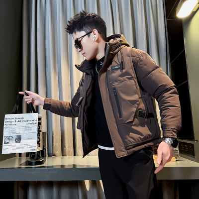 S号XS155小码连帽棉服男冬季加厚保暖外套矮个子瘦人修身短款棉衣