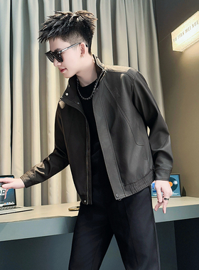 小码男装秋季S号XS潮牌拼接外套男矮小个子155修身短款夹克上衣服