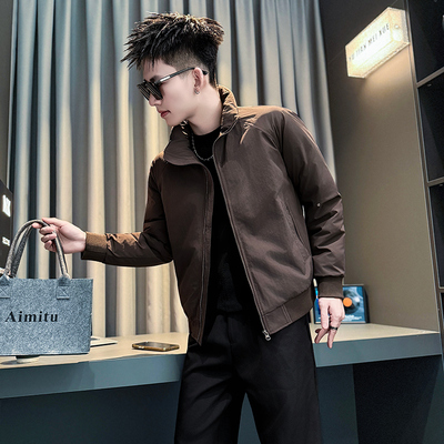 XS155小码纯色立领棉服