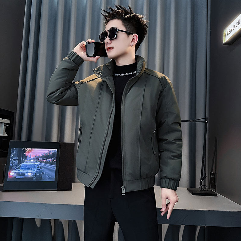 潮流小码棉衣男冬季加厚保暖外套小个子韩版修身立领棉服XS号棉袄