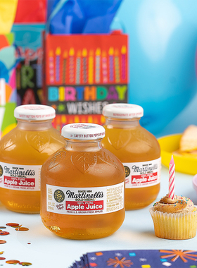 现货 Martinelli‘s马天尼 无添加纯苹果汁296ml *4瓶 原装进口