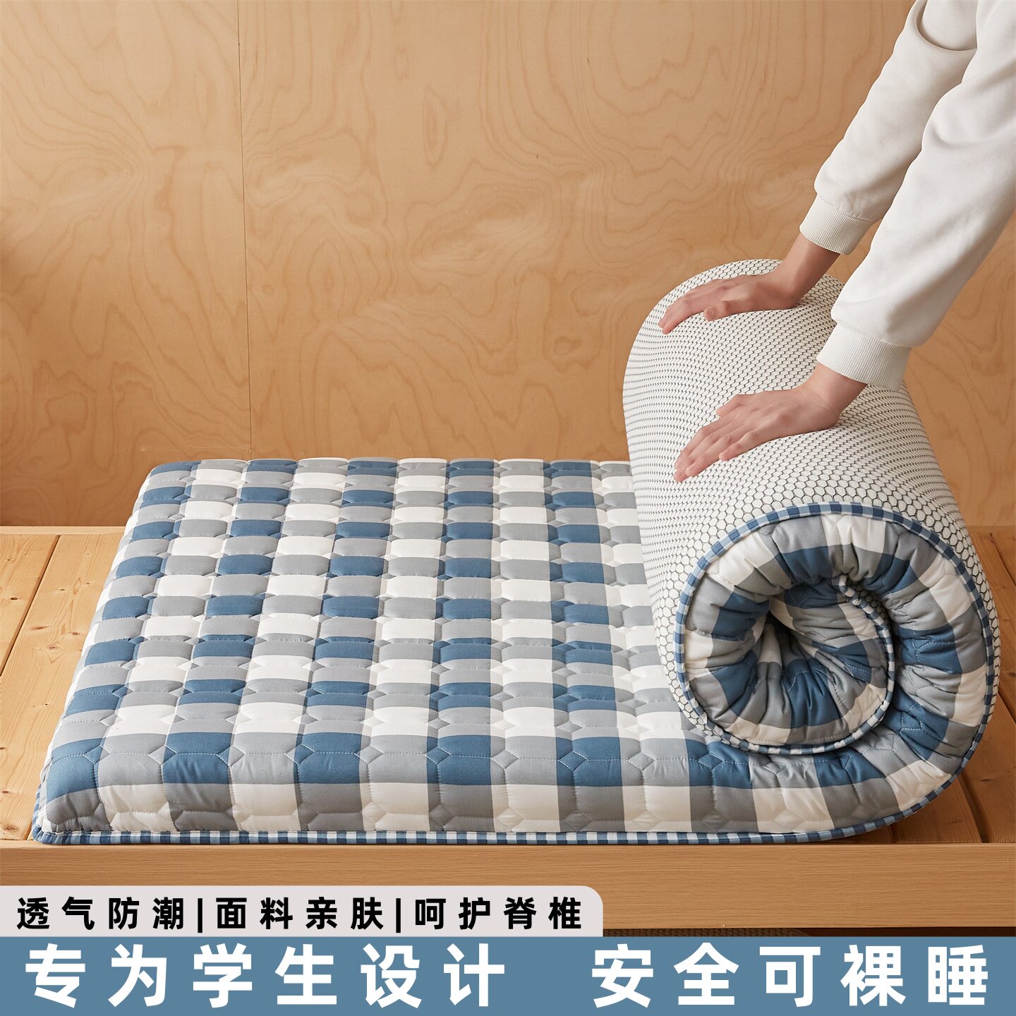 加厚水洗棉床垫学生宿舍单双人透气防潮软垫90x190cm床褥子可折叠