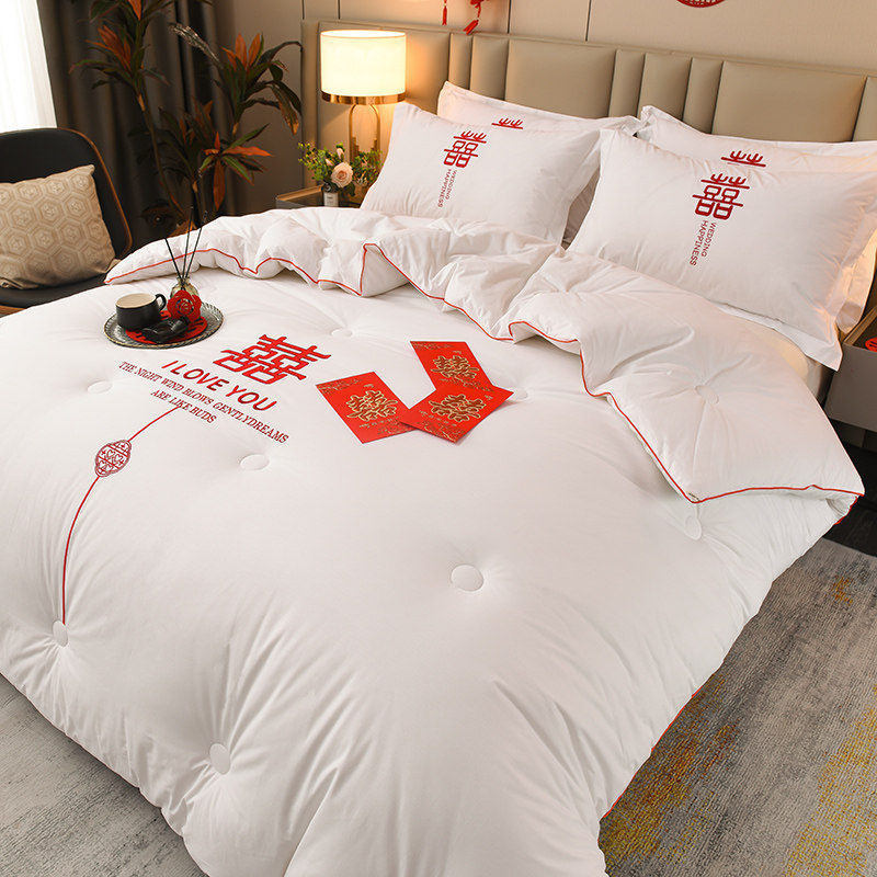 婚庆结婚喜被加厚冬被芯大豆纤维床褥子婚房婚床陪嫁春秋保暖被子