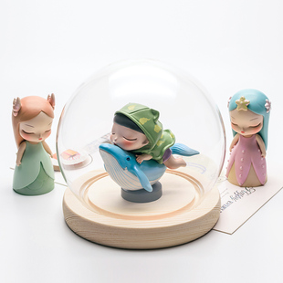 白夜童话Lite海洋之歌骑鲸少女软萌治愈卡通公仔可爱手办车载摆件