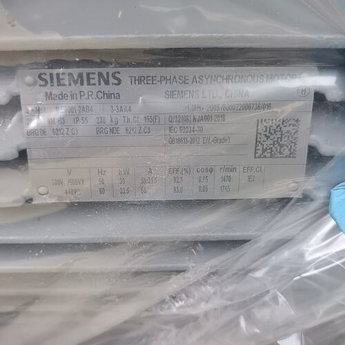 议价库存未使用！三相交流电动机30kw电机，1LE0001维修
