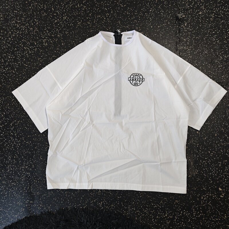 AMBUSH 拉链 刺绣LOGO 日潮圆领 短袖TEE