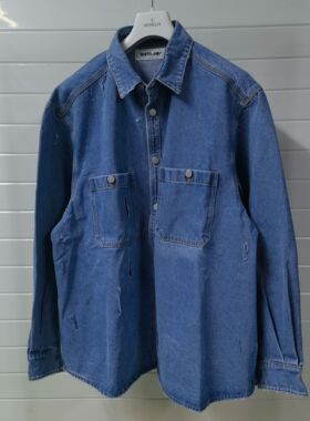 WHITELAND 休闲 破坏 做旧 牛仔衬衫 外套