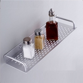 实心加厚太空铝托盘浴室厨房层架壁挂卫生间镜前化妆物架免钉安装