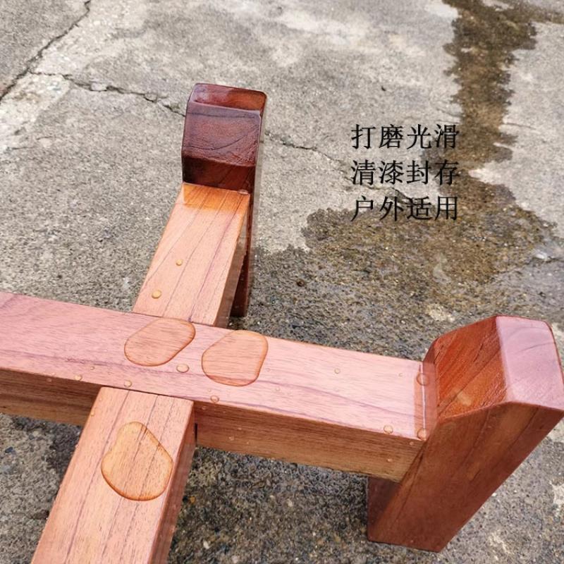 古法鱼缸架子大承重户外实木底座放酒缸木架陶瓷水缸支架木头加粗图片