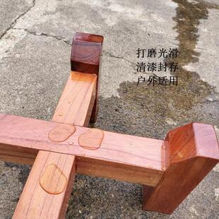 古法鱼缸架子大承重户外实木底座放酒缸木架陶瓷水缸支架木头加粗