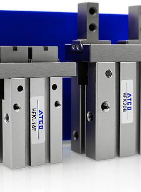 气动手指气缸夹加长导轨HFTKL/HFKL10/16/20/25B/N/F平行气缸夹爪