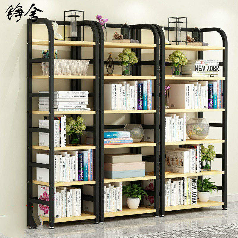 简易日式书柜收纳大容量儿童小柜子多层钢铁木置物落地书架,住宅家具,书架,淘宝优惠券,粉丝福利购,淘宝优惠卷