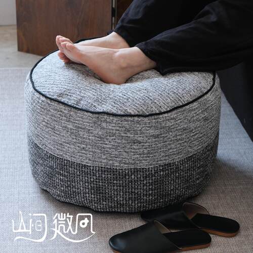 坐墩圆形脚踏现代简约蒲团地毯墩子懒人沙发中古风法式意式极简风