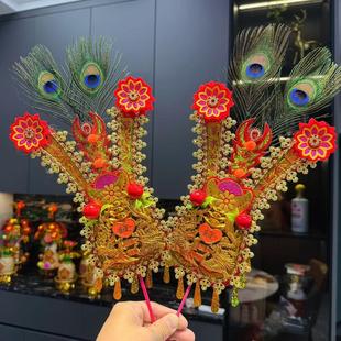 潮汕拜神金花供佛神花潮汕拜老爷插香炉用金花纸板塑料手工金花