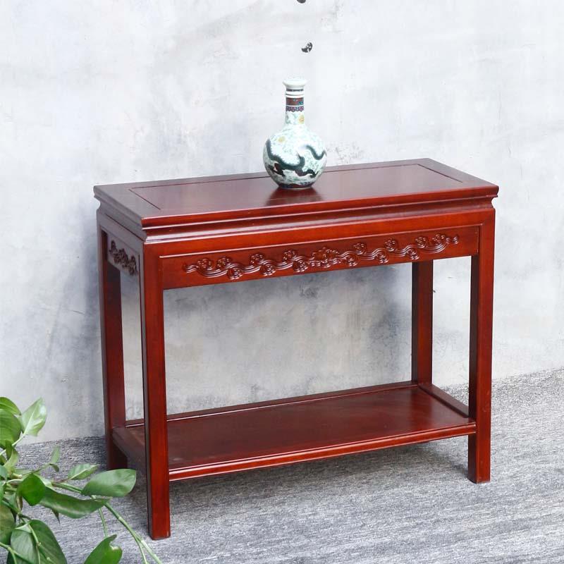 花架实木中式鱼缸架盆景架置物架盆景奇石简约客厅阳台架子边几木