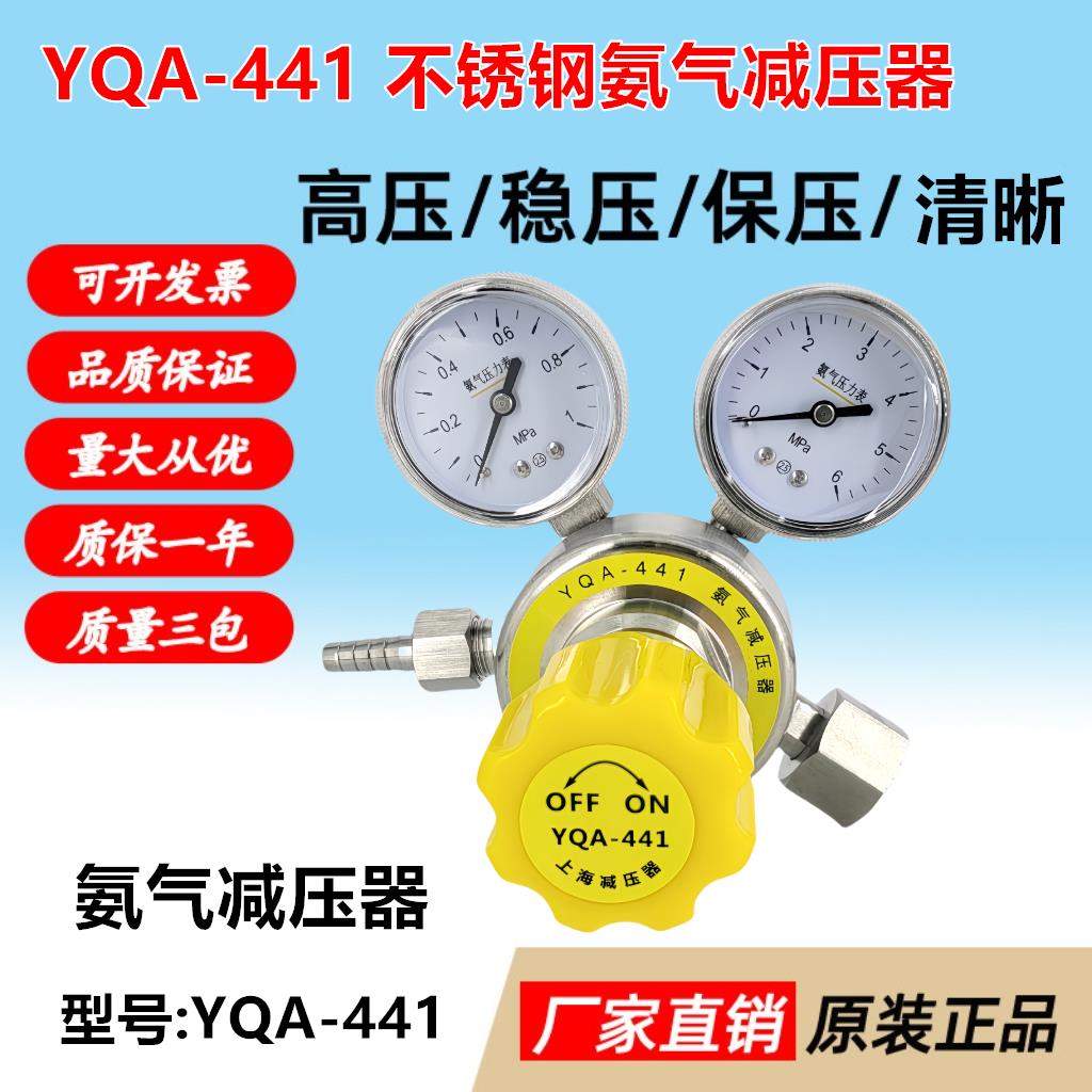 氨气减压器YQA-441多省包邮1*6MPa耐腐蚀不锈钢气体防摔 减压阀压