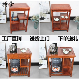 红木新款铮舍小架边柜中式花梨木边几角几实木置物架小泡茶桌