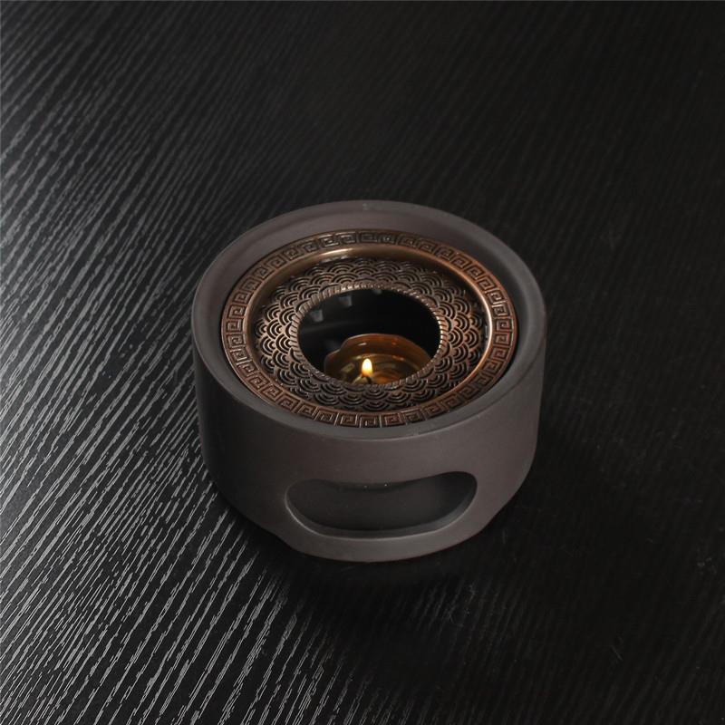 陶瓷日式蜡烛温茶炉家用功夫茶道配件暖茶炉加热温茶器底座热茶炉