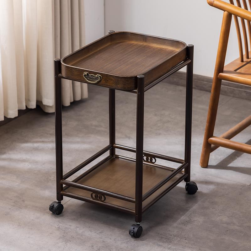 可移动麻将桌边角几沙发边几客厅茶桌边柜棋牌室茶水架带轮小茶几