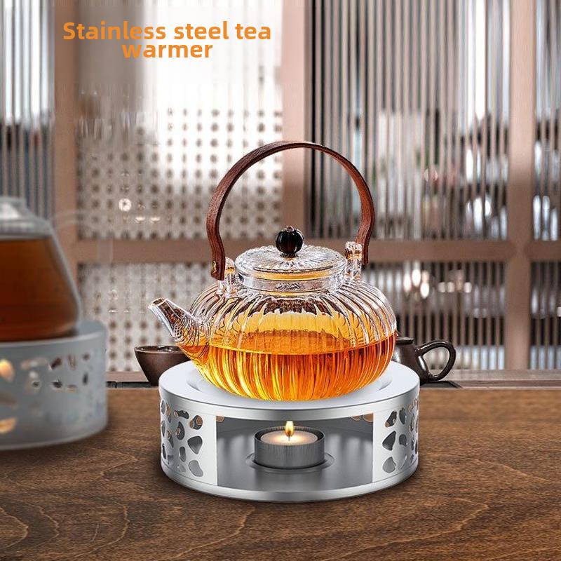 不锈钢温茶器蜡烛加热炉围炉煮茶保温底座加热茶壶暖茶炉