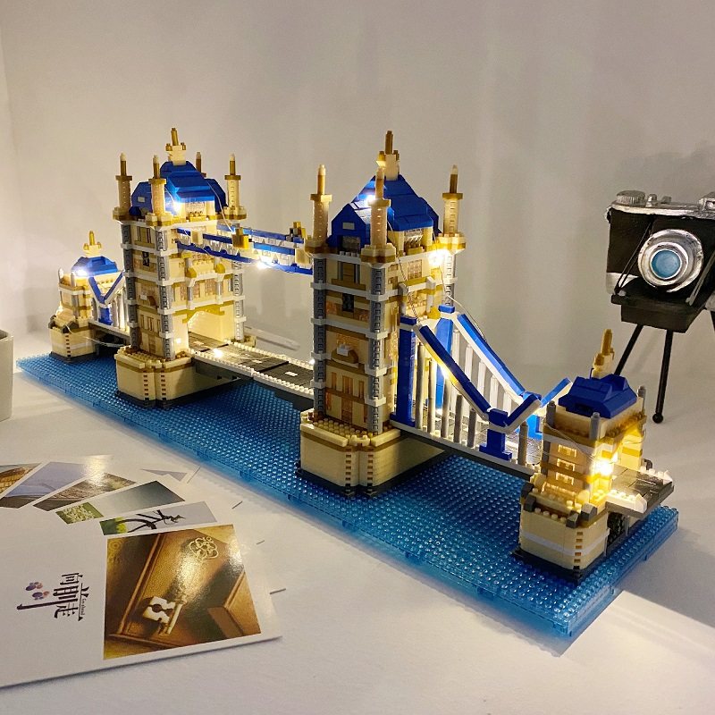 世界建筑微颗粒积木模型拼装玩具