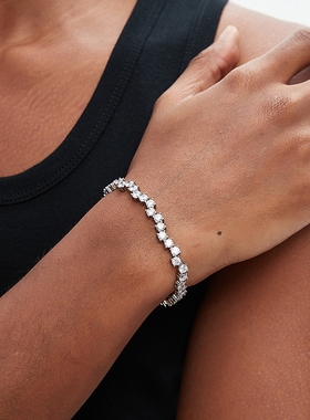 CASH COWS 周安信同款镶钻手链5A锆石网球手链异形可调节男女情侣