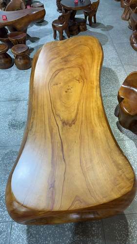 香樟木大型整体桌子茶桌办公桌