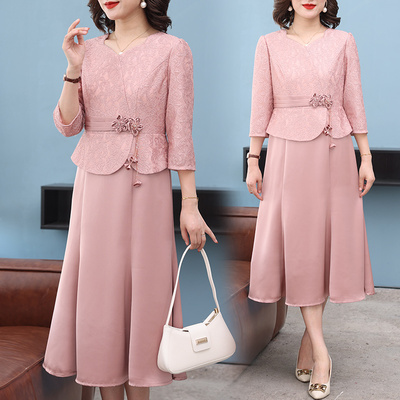 中老年妈妈气质显瘦减龄A字裙