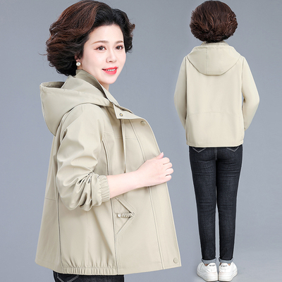 中年妈妈春装韩版派克服女冲锋衣