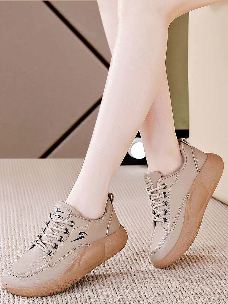 品牌真皮小白鞋女鞋子妈妈款运动鞋女士休闲面包鞋单鞋休闲鞋皮鞋
