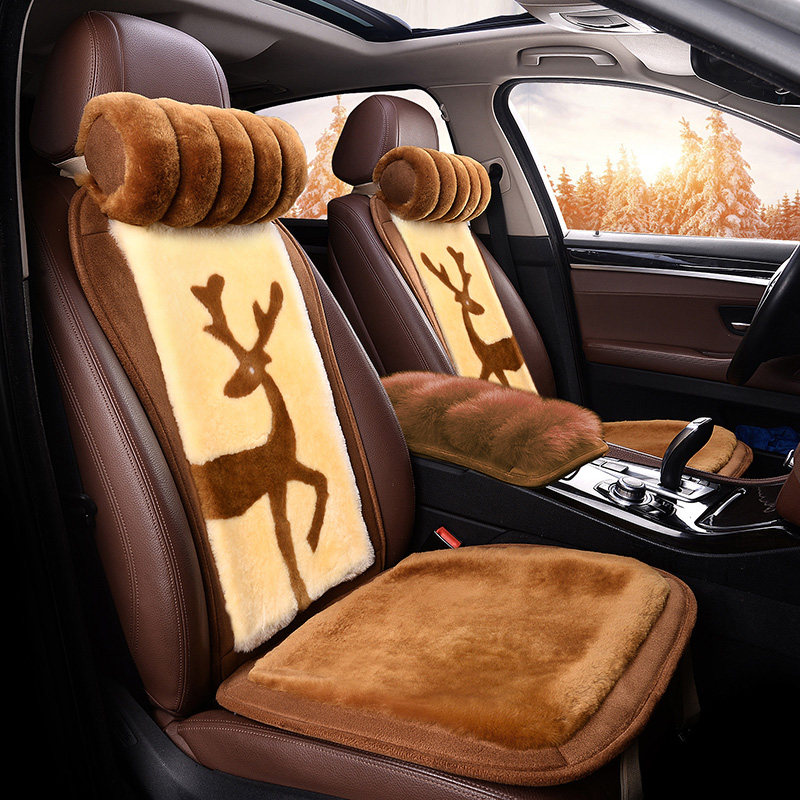 冬季羊毛小蛮腰汽车坐垫荣威RX3RX5 Ei5 i6MAX新能源i5龙猫单座垫