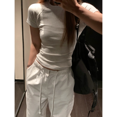 短袖百搭常规显瘦纯棉女