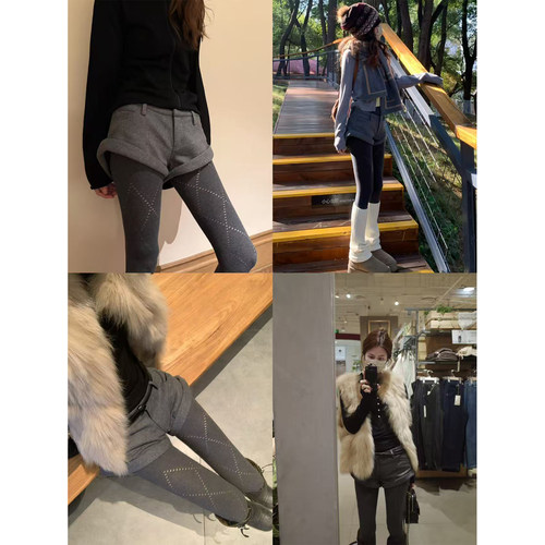 秋冬设计感卷边小短裤女