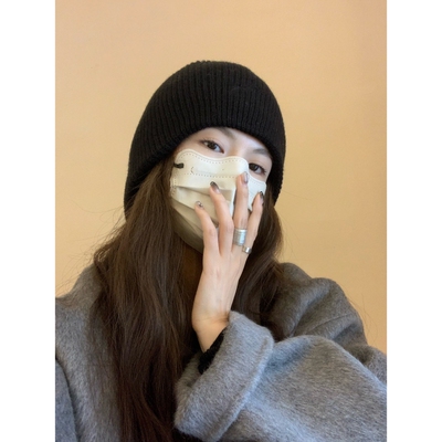 冷帽百搭男女四季无帽檐毛线帽