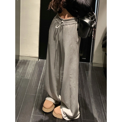 自然腰百搭拖地裤休闲简约