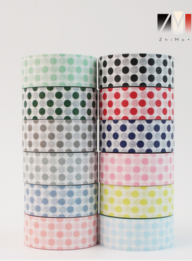 现货纸陌时空和纸胶带大波点系列手账纸胶带定做涂鸦diy日系