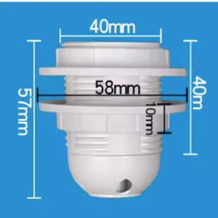 灯头 饰照明嵌入式 E27灯头灯座灯头暗装 双环灯头E14螺口家用商用装