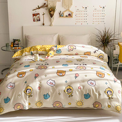 纯棉被套单件宿舍单双人床被罩2米x2米3卡通100全棉布料四季通用