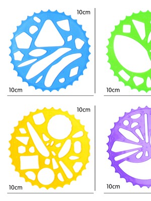促销多款万花尺魔幻套装儿童美术绘画模板尺子文具套装万花尺代发