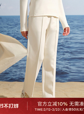 NAUTICA/诺帝卡女装春季棉混纺亲肤柔软宽松运动卫裤53KC04