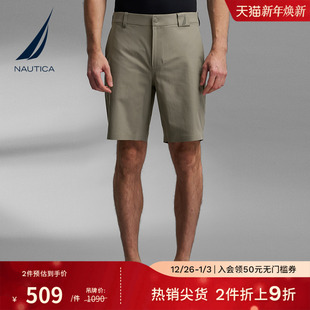 抗菌透气休闲短裤 夏季 KB4218 诺帝卡黑帆男装 NAUTICA