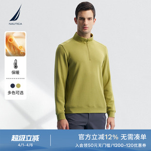 NAUTICA 秋冬款 远红外升温保暖半开襟长袖 T恤TC4411 诺帝卡男装