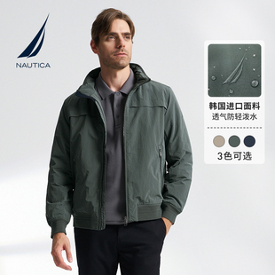 防轻泼水肌理感休闲春季 夹克JO3311 诺帝卡男装 NAUTICA