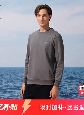 NAUTICA/诺帝卡男装秋冬SORONA发热保暖休闲圆领卫衣KO5302