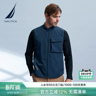 防轻泼水耐磨立领马甲梭织背心JM3302 春秋款 NAUTICA 诺帝卡男装