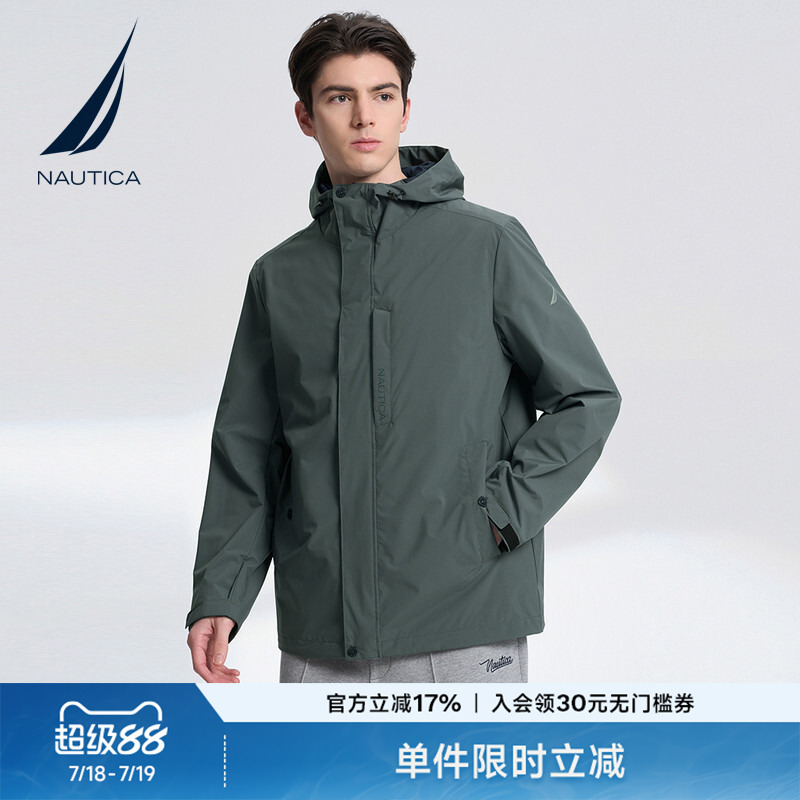 防轻泼水连帽夹克诺帝卡新款